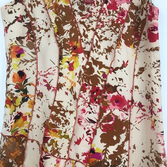 Sundance 100% Silk Cream and Floral Print Evelyn Tank Dress - Picture 13 of 15